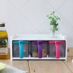  창신리빙 컬러 사각 밀폐 양념통 600ml [3개]