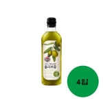  백설 압착 올리브유 900ml [4개]
