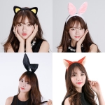램프 토끼 머리띠(핑크)