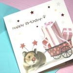 우드카드  생일카드 Birthday-귀여운 벌쓰데이