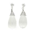 루피  화이트 슬레이드롭 귀걸이(HESS6011)
