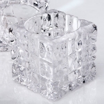 캔들조이 큐빅 글래스 홀더 투명 유리
