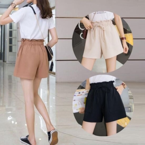 오너클랜 쿠디 디자인 여자 바지 외출 고무줄 린넨 셔링 팬츠 W8DC771 W8DC771