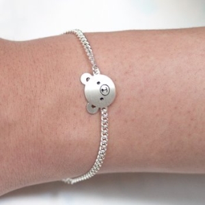 르클레보 아기곰돌이 미아방지 실버팔찌 SB9373