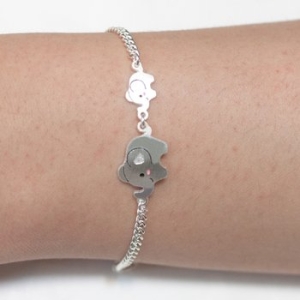 르클레보 아기코끼리 미아방지 실버팔찌 SB9364