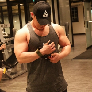 C ANLT 더 퍼스트 그레이 헬스 나시티 운동복 헬스복_36D0EF