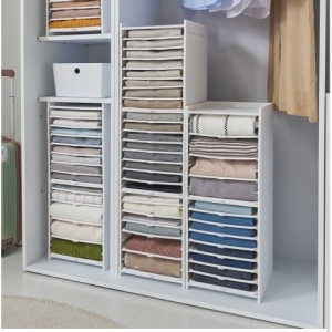 가우아이앤씨 위즈홈 옷 수납 리빙박스 옷정리함 3단