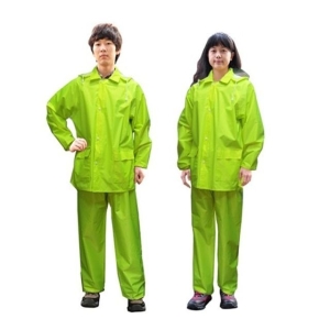 CM 형광 상하 안전우의 남여공용 연두색 작업우비 6079624