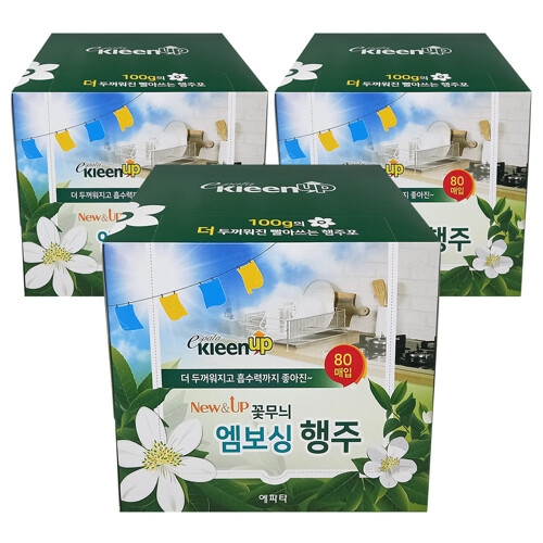 에파타 꽃무늬 엠보싱 행주 80매
