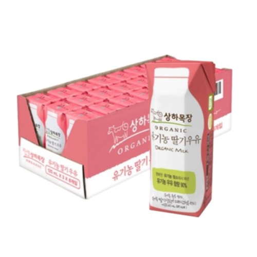 매일유업 상하목장 유기농 딸기 우유 125ml
