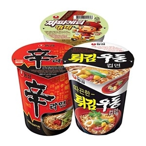 농심  신라면컵6개 + 짜파게티범벅6개 + 튀김우동컵6개