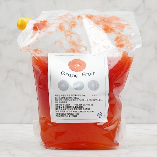겨울향기  수제청 자몽청 2kg 알갱이x2