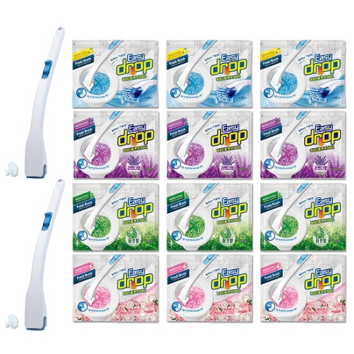 이지드롭 변기크리너 핸들 2개 + 걸이 2개 + 리필 12개입 12개