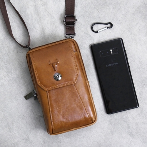 블루마운트 남성용 천연소가죽 미니크로스백 패션가방 휴대폰백