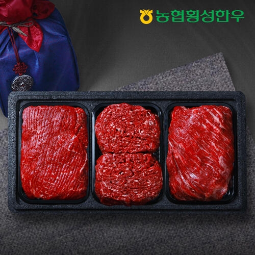 동횡성농협 농협횡성한우 1등급 어사품 횡성 모듬 정육세트 1호 1.5kg
