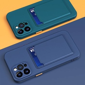 아이폰12 12미니 12프로 12프로맥스 캔디 컬러 카드 슬롯 실리콘 핸드폰 케이스