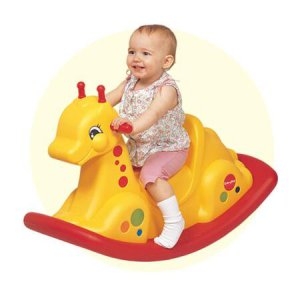 스프링 기린 흔들말 아기 유아 장난감 말 타기 시소