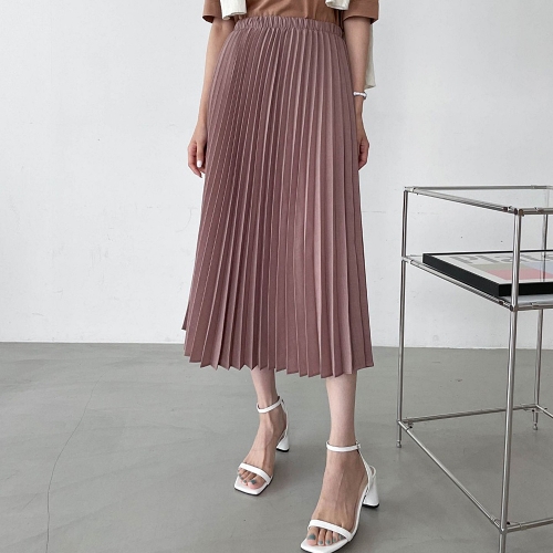 아이우먼 심플플리츠롱스커트 EZE598M108 빅사이즈