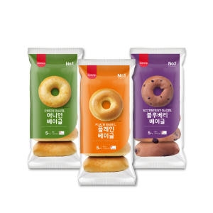 삼립  냉동 베이글 5입 3봉 어니언 플레인 블루베리