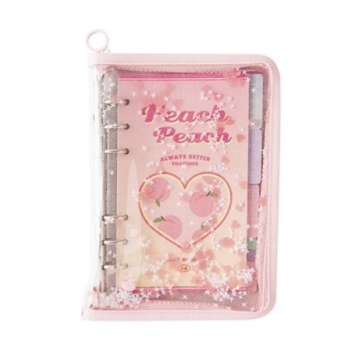 아트박스  피치피치 파우치형 스팽글 다이어리커버 A6