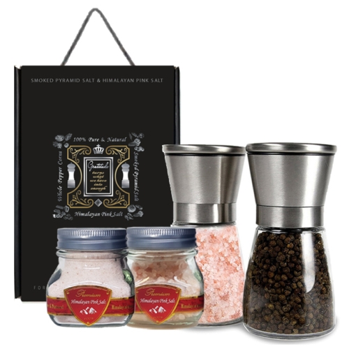 서진산업 히말라야 핑크소금 통후추 선물세트 고메4호