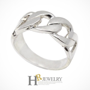 호림쥬얼리  실버92.5 예쁜 HR 실버 윗면 체인 반지 NO.21314