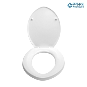 우리수도  백색 하드형 대형 변기커버