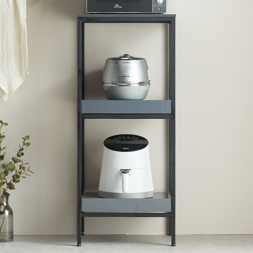 잭팟 2단 전자 렌지대 밥솥다이 선반 수납장 밥통 정리대 렌지장