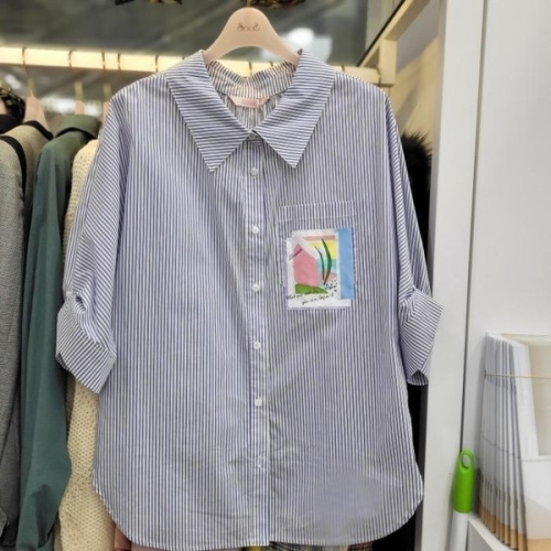 SOOS 수스 DP01 포켓프린트 블라우스 S212NBL351