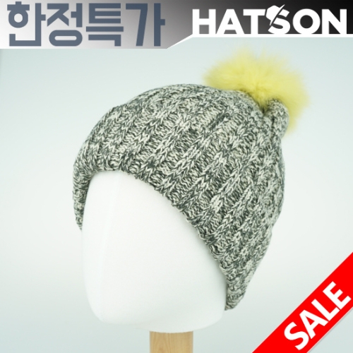 햇츠온 H5E432GY ELSTINKO 브랜드 남자 여자 남성 여성 이쁜 여우털 털방울 비니 모자