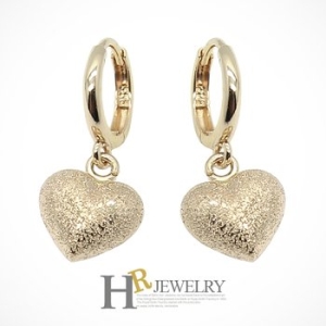 호림쥬얼리  14K HR 14K 뷰티 9mm 통통하트 원터치 귀걸이 택일   HGE032-3