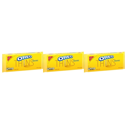 오레오 씬 골든 쿠키 371g 3팩 OREO Thins Golden Sandwich Cookies Family Size, ..