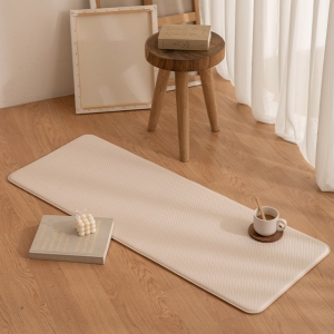 데코뷰 베이지 솔리드 양면쿠션 주방매트 160 x 45cm