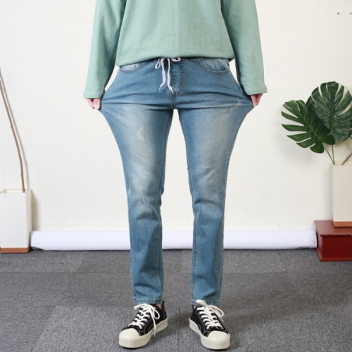 프랭키뉴욕 남자 테이퍼드핏 밴딩 청바지 워싱 스판 빅사이즈 연청 중창 진청 검청_JM5039