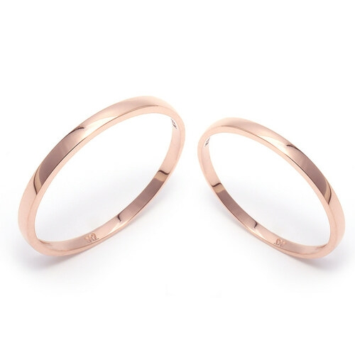 비앤비골드  (세트) 18K 심플 레이어드 커플링NPC21683