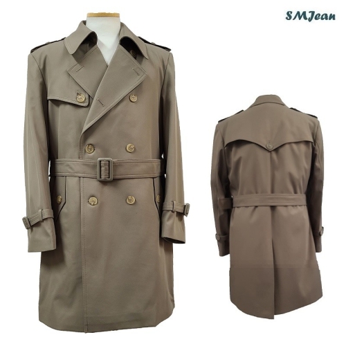 에스엠진 남성 트렌치 코트 남자 더블 하프 코트_SMJ1093