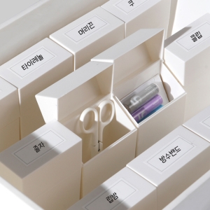 드림  세로형 미니 정리함 수납함 주방 싱크대 서랍 책상 사각 케이스 박스