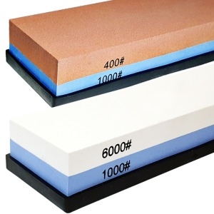 해피앤몰  양면 숫돌 칼갈이 숯돌 받침대 연마석