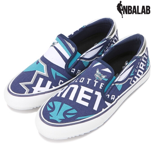 NBA LAB *한정판*캔버스 슬립온 샬롯 호네츠 F18L001HCTN