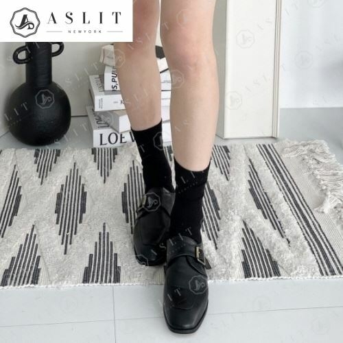 애슬릿 스퀘어토 여자 심플 플랫 로퍼 단화 구두 7385542