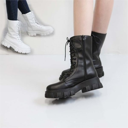 비비핑크 BM_8182 워커힐 플랫 워커 5cm워커 앵클부츠 워커 부티 벨트 스트랩 워커