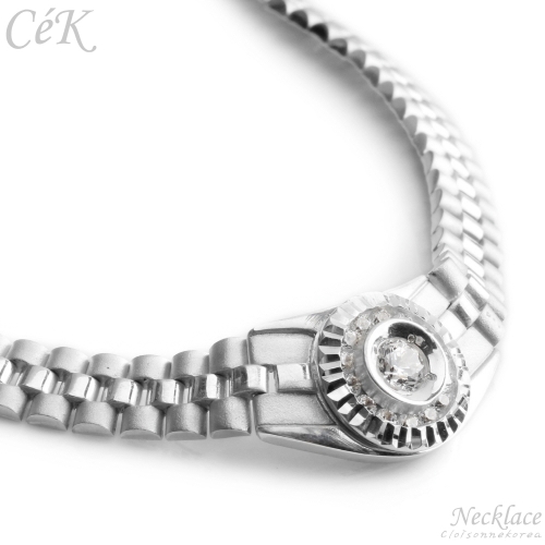 이랜드 클루 아조네코리아 은목걸이 여성용 CeK 2329SNW