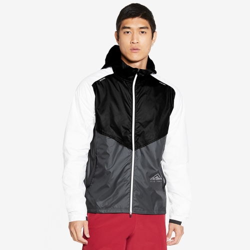 나이키 바람막이 트레일 러닝 자켓 블랙화이트 스모크그레이