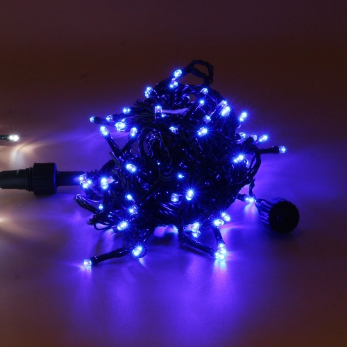 트리  100구 녹색선 LED 전구10M 남색 연결형  전구