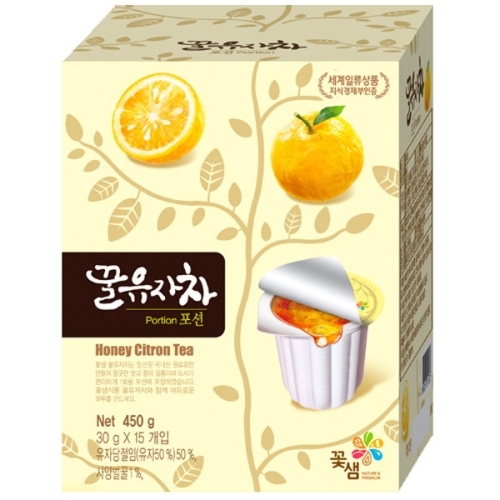 꽃샘식품  꽃샘 꿀유자차 포션 15입