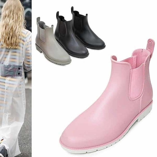 KamiEtMuse 까미에뮤즈 첼시 스타일 레인 부츠_KM21s278