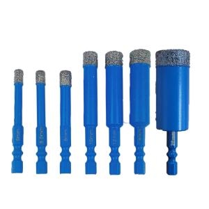히든 다이아몬드 육각샹크 융착코어 비트 타일 대리석 포세린 세라믹 유리 천공