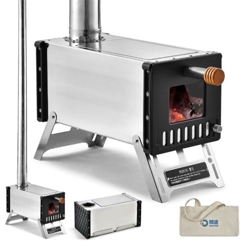 RT  겨울 캠핑 야외 스테인레스 화목난로 풀세트A 접이식 W9A8283
