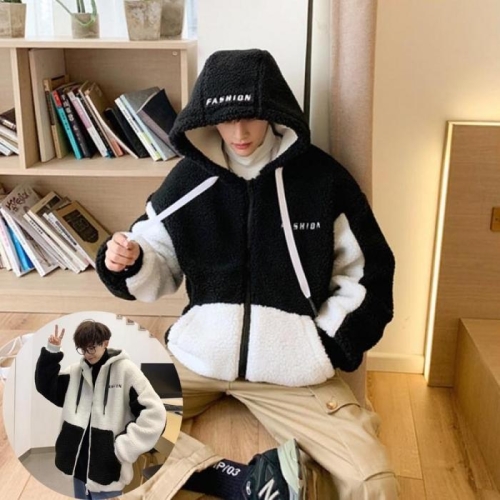 시스터즈 남자 기본 캐주얼 양털 후드 배색 컬러 7564720 7564720