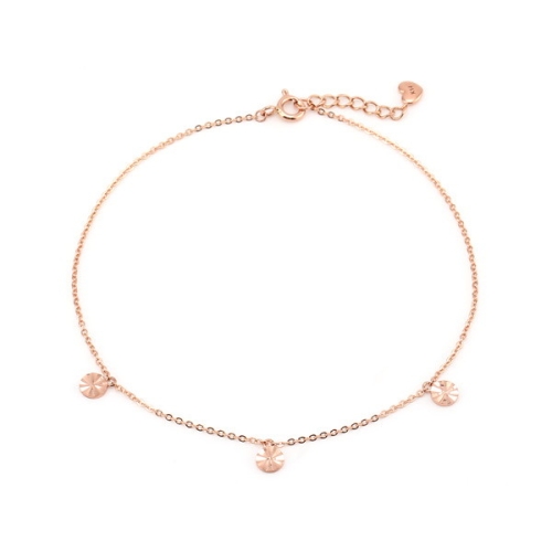 비앤비골드  14K 트리플 컷팅 서클 체인 발찌 JNA27914